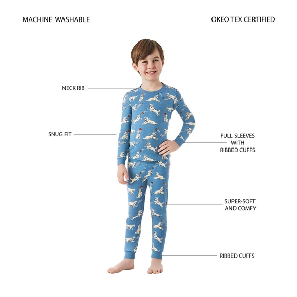 NWT Member's Mark Toddler Boys 4-Piece Organic Cotton Sport Pajama Set(Size: 4T) - Picture 6 of 11